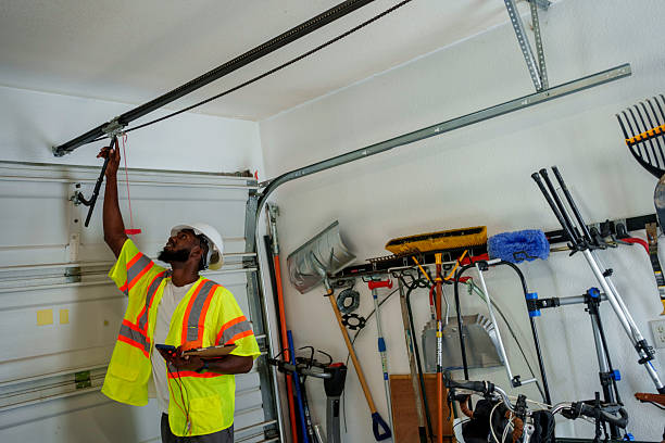 Professional Garage Door Installation technician working in Neptune City, NJ